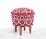 Atelier Del Sofa Puf Bohemio Rojo y Blanco